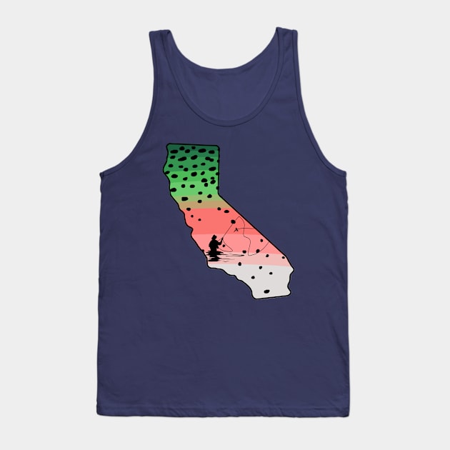 Rainbow Trout Fly Fish California Fly Fishing Fisherman Gifts Tank Top by TeeCreations